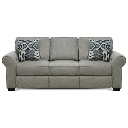 Transitional Sofa with Power Ottoman